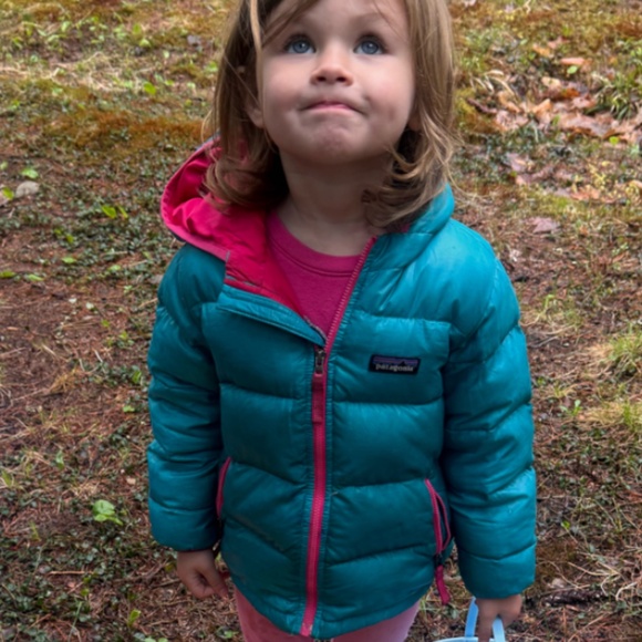 Teal blue Patagonia Puffer jacket size 4T